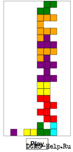 Tetris mini-game in HTML5