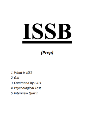 ISSB Notes