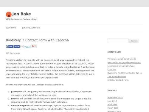 Bootstrap 3 Contact Form with