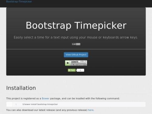 Bootstrap Timepicker