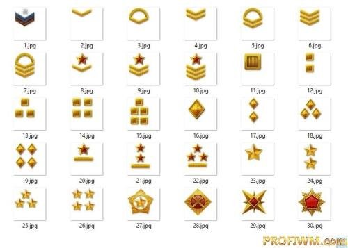 Icons for the site Ranks