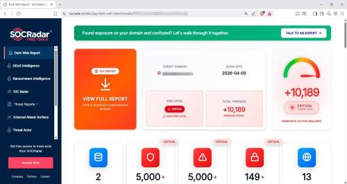 𝗗𝗮𝗿𝗸 𝗪𝗲𝗯 𝗥𝗲𝗽𝗼𝗿𝘁 – SOCRadar