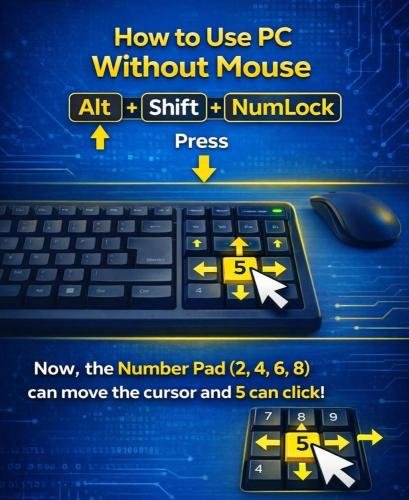 Use Mouse Without Mouse Using Keyboard (Windows)